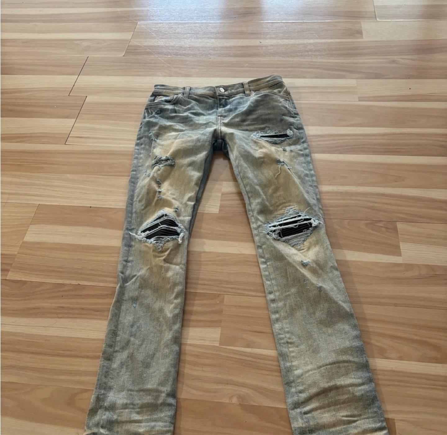 AMIRI MX1 Distressed Skinny Jeans