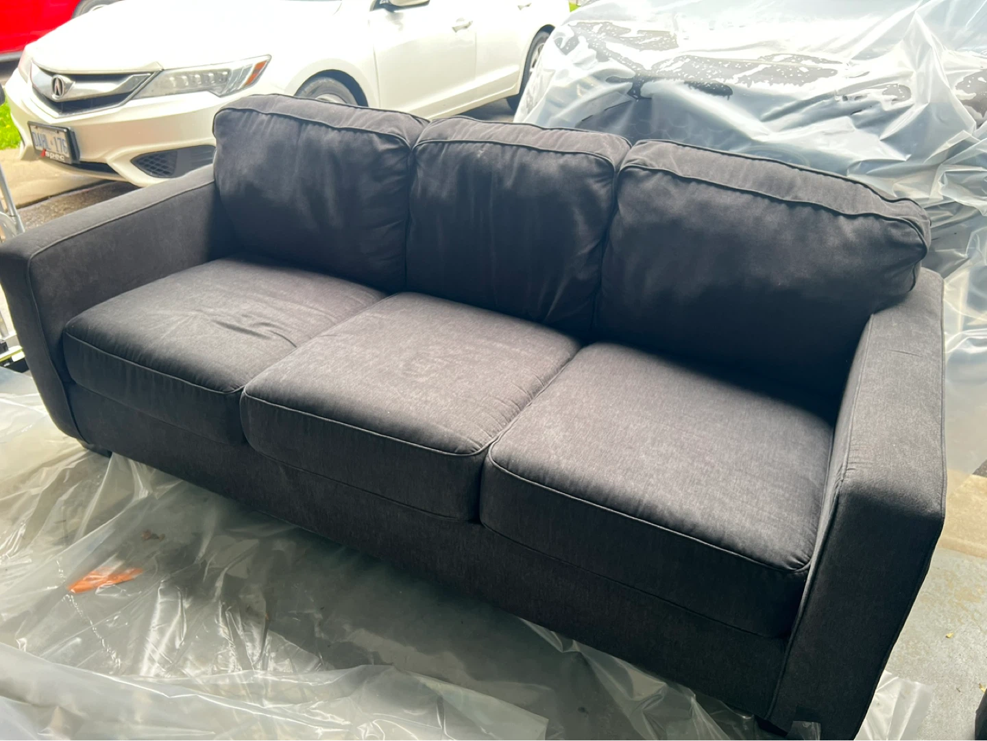 Ashley Furniture Dark Grey 3-Seater Sofa