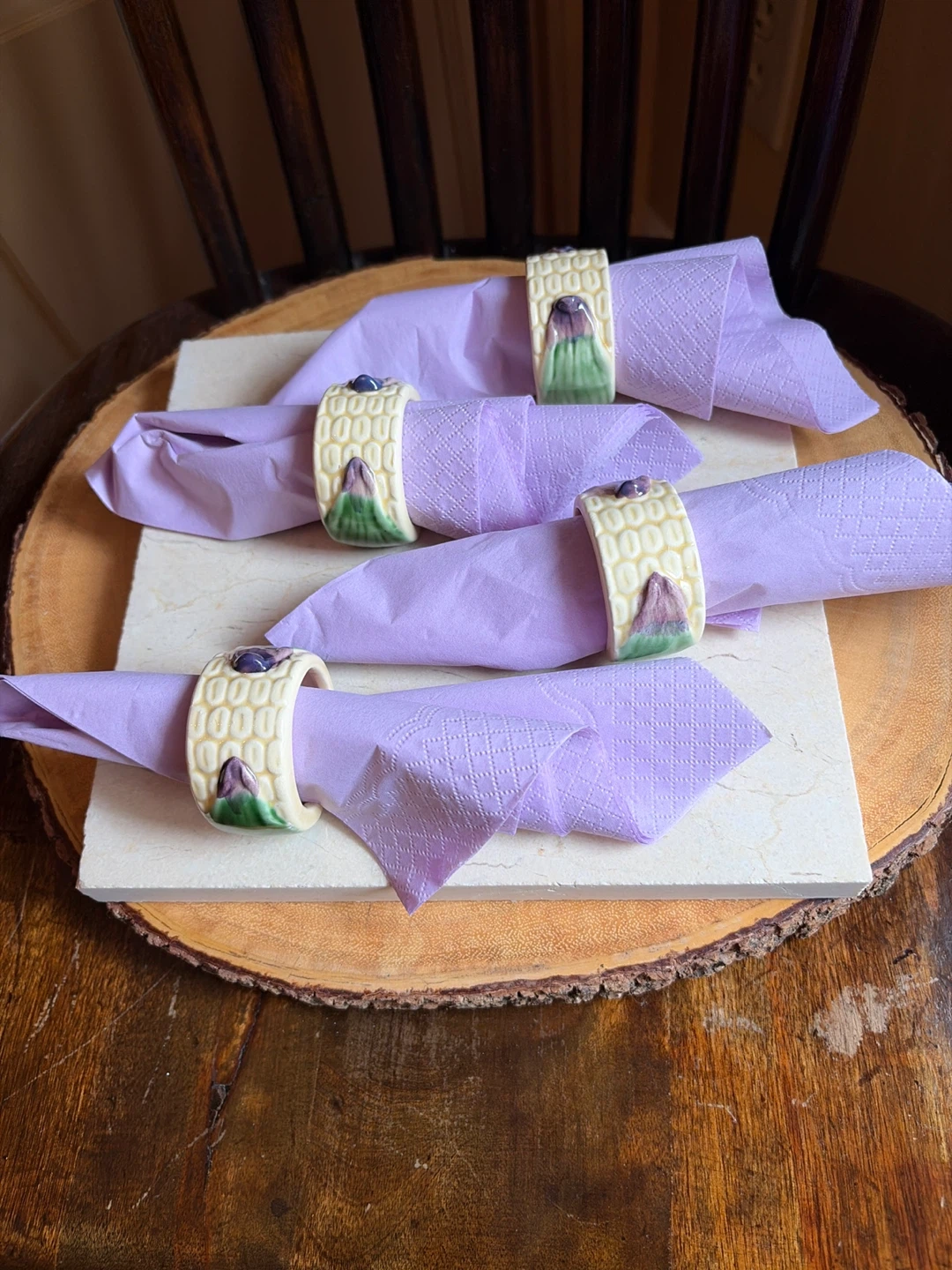 Vintage Abbott Napkin Rings-Set of 4