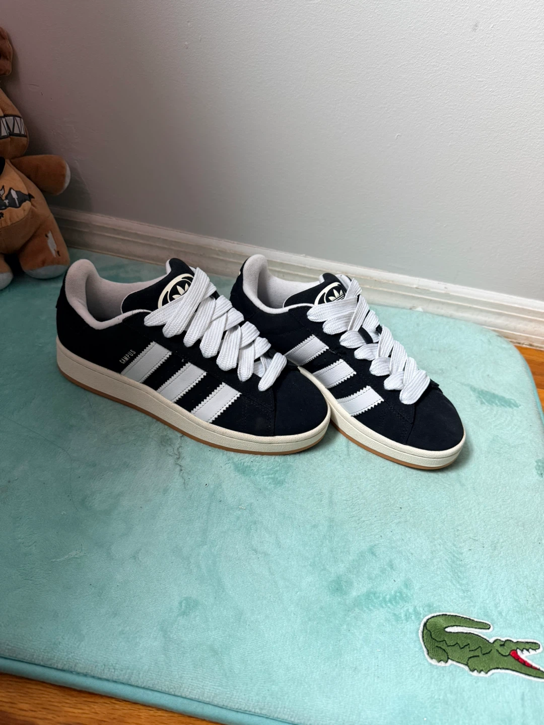 Adidas Campus Black White Suede Sneakers - photo 4