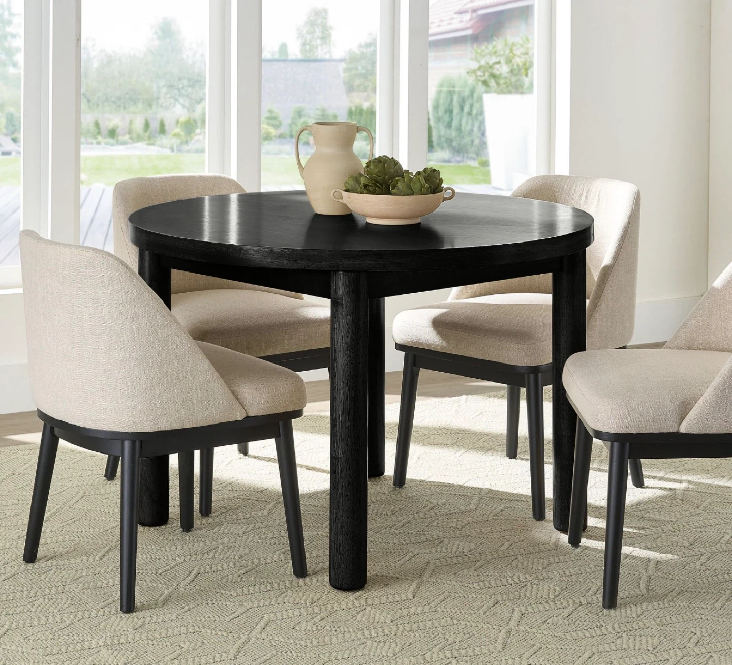 Black Round Dining Table New in box - photo 5