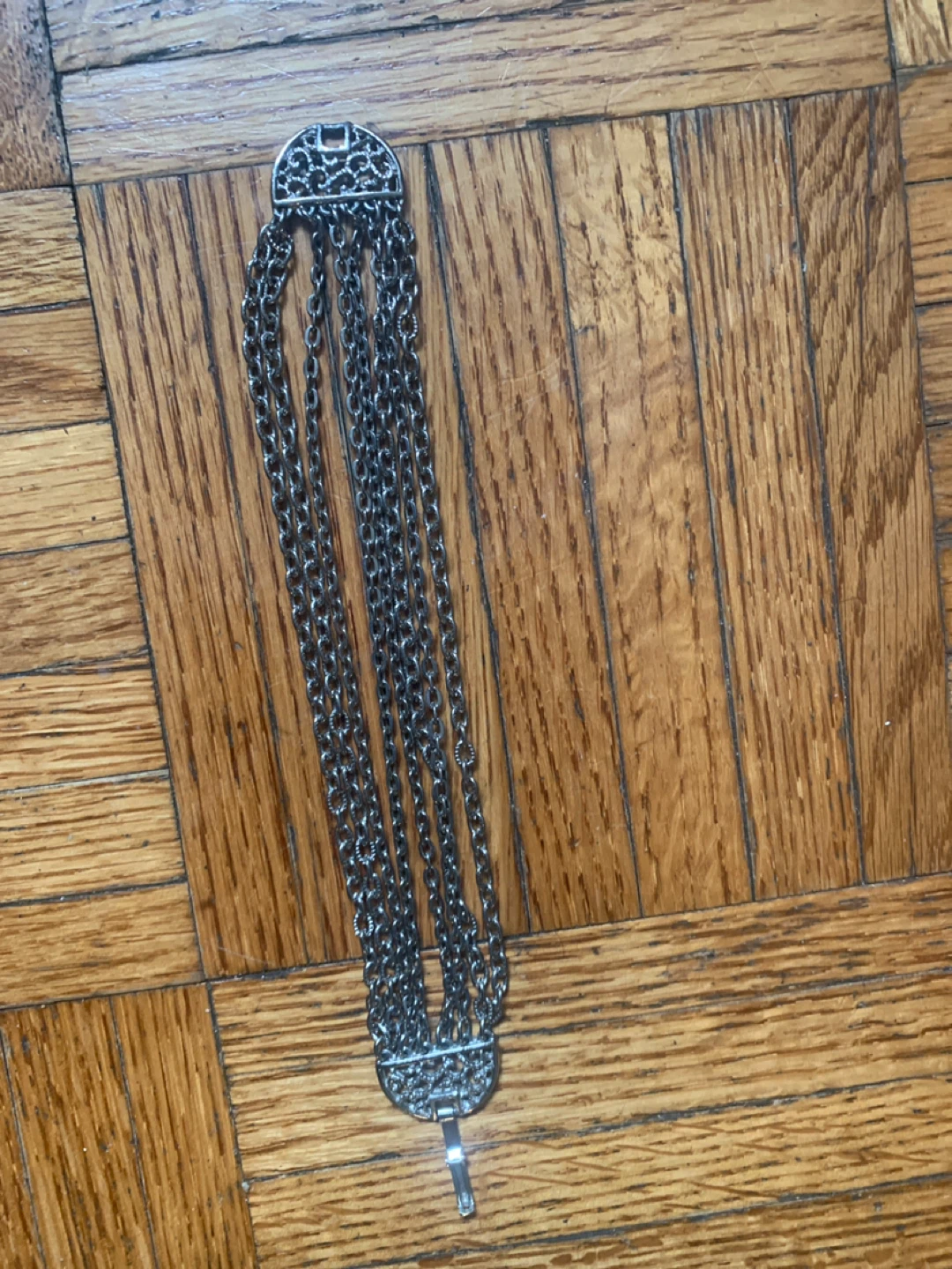 Vintage Silver Tone Chain Bracelet - photo 2