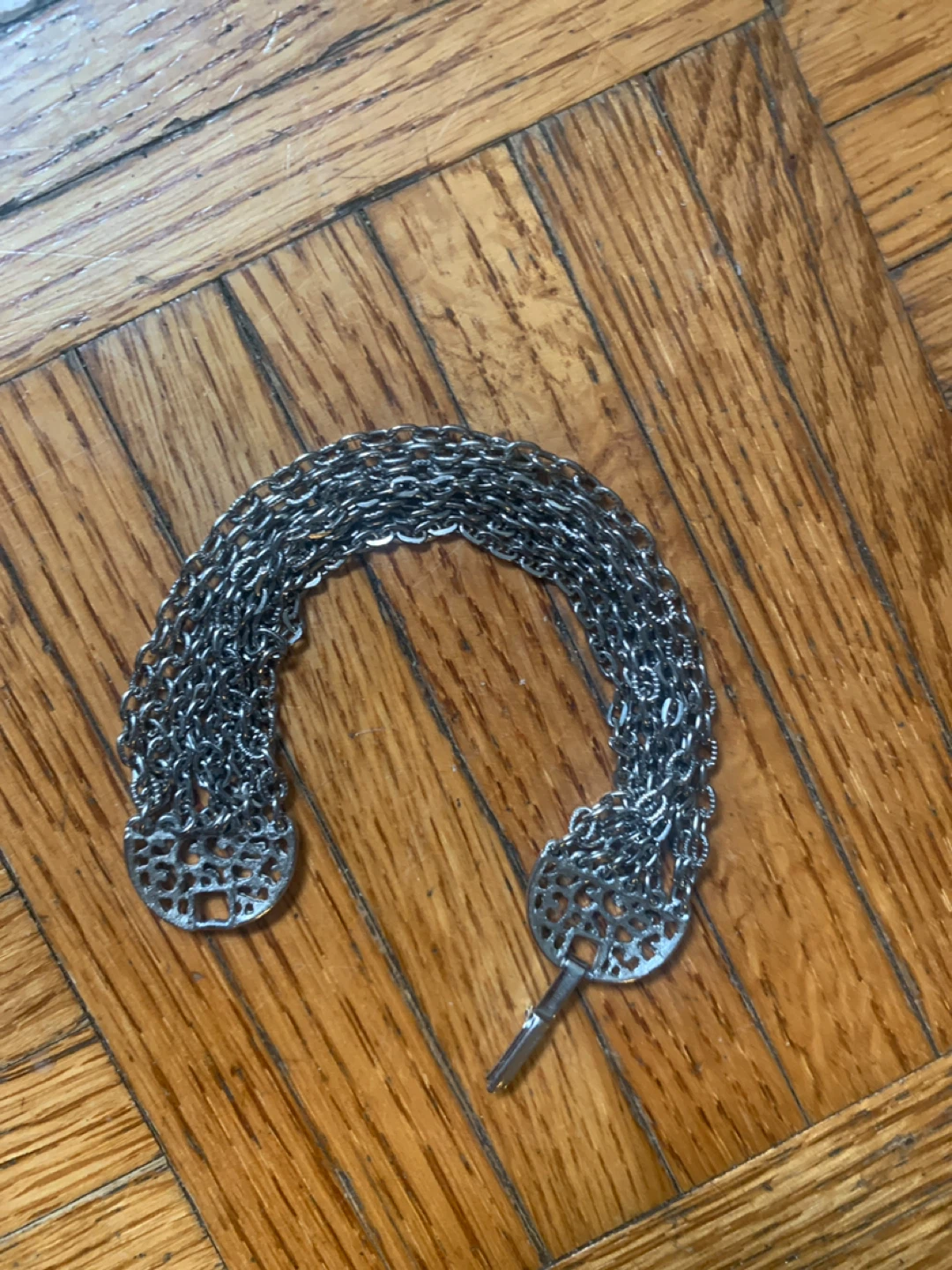 Vintage Silver Tone Chain Bracelet - photo 4