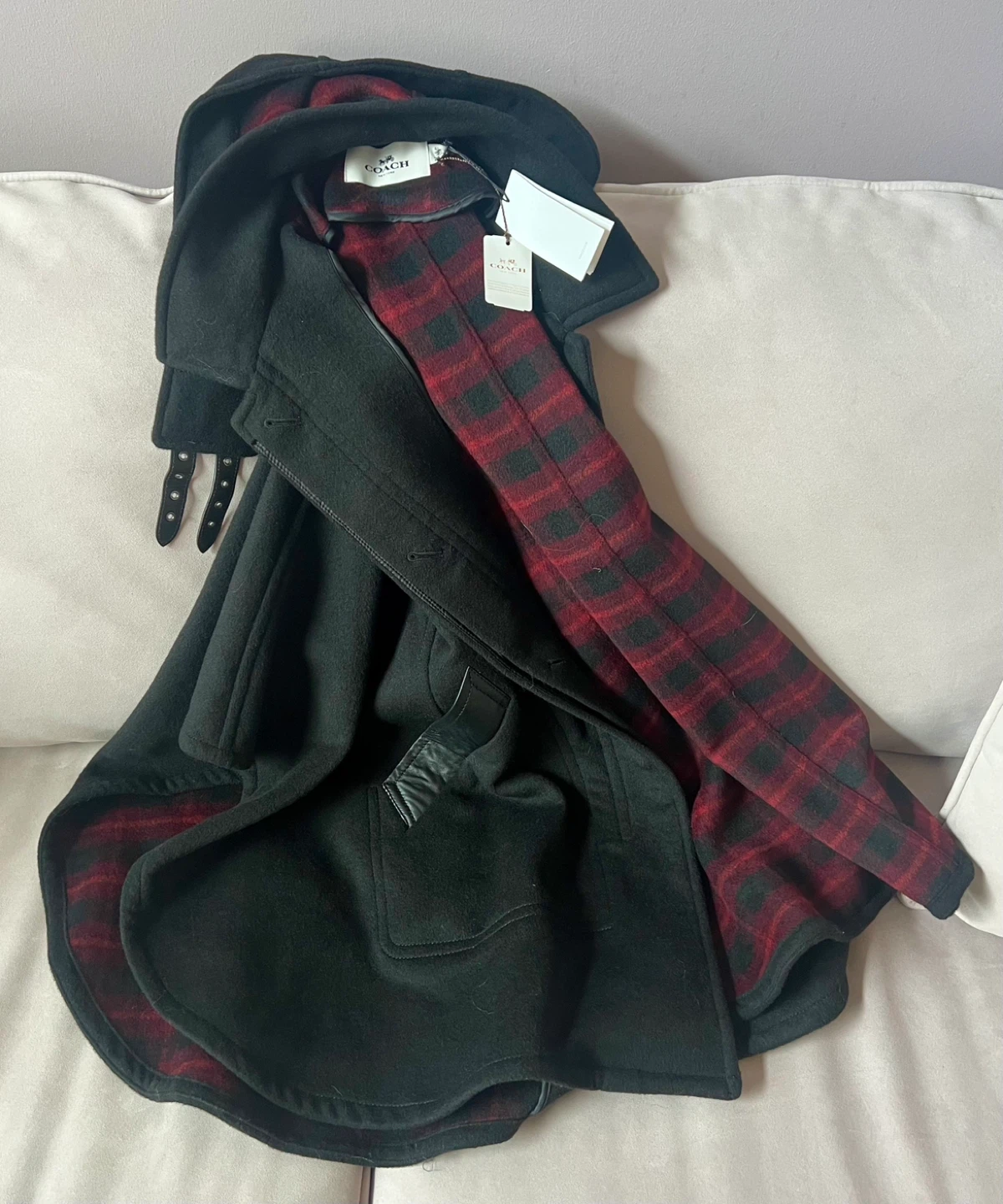 Coach Plaid Cape Black/Oxblood M/L - photo 4