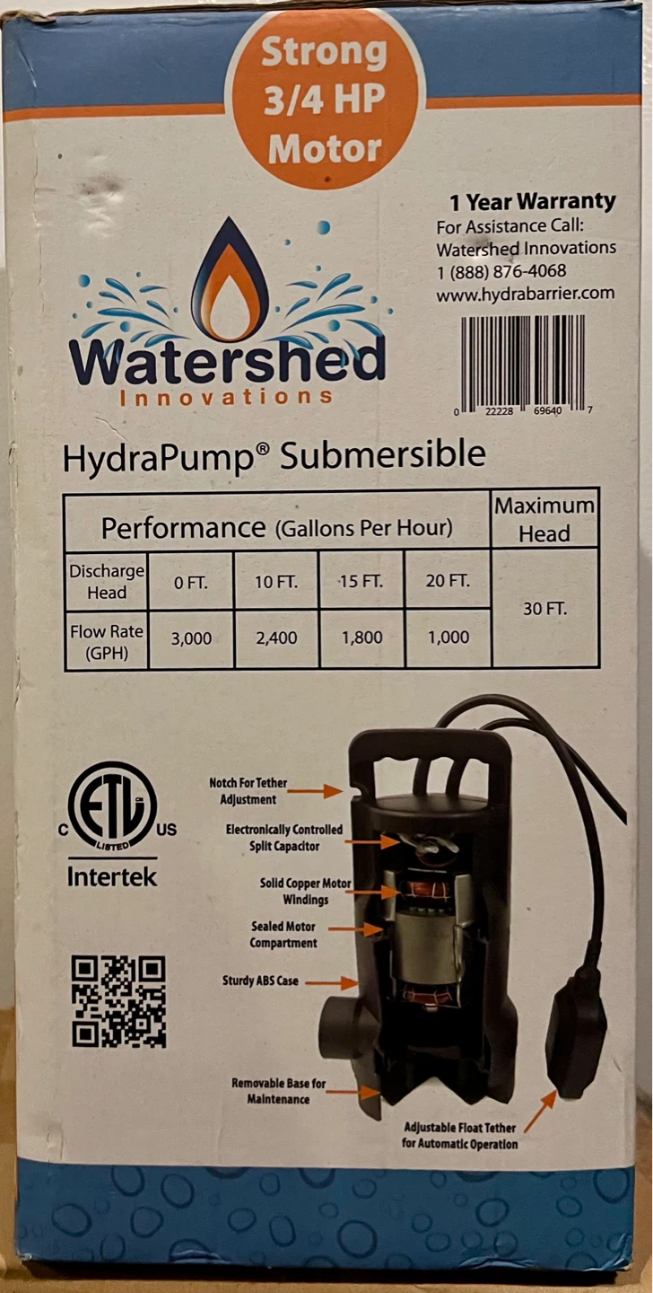 Watershed Innovations HydraPump Submersible Pump - photo 2