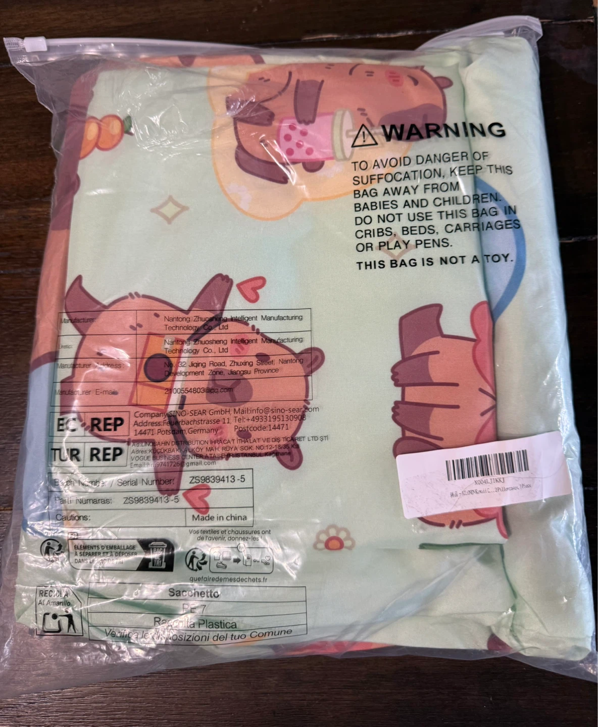 AILONEN Kawaii Capybara Fitted Sheet Set Queen Size Bedding