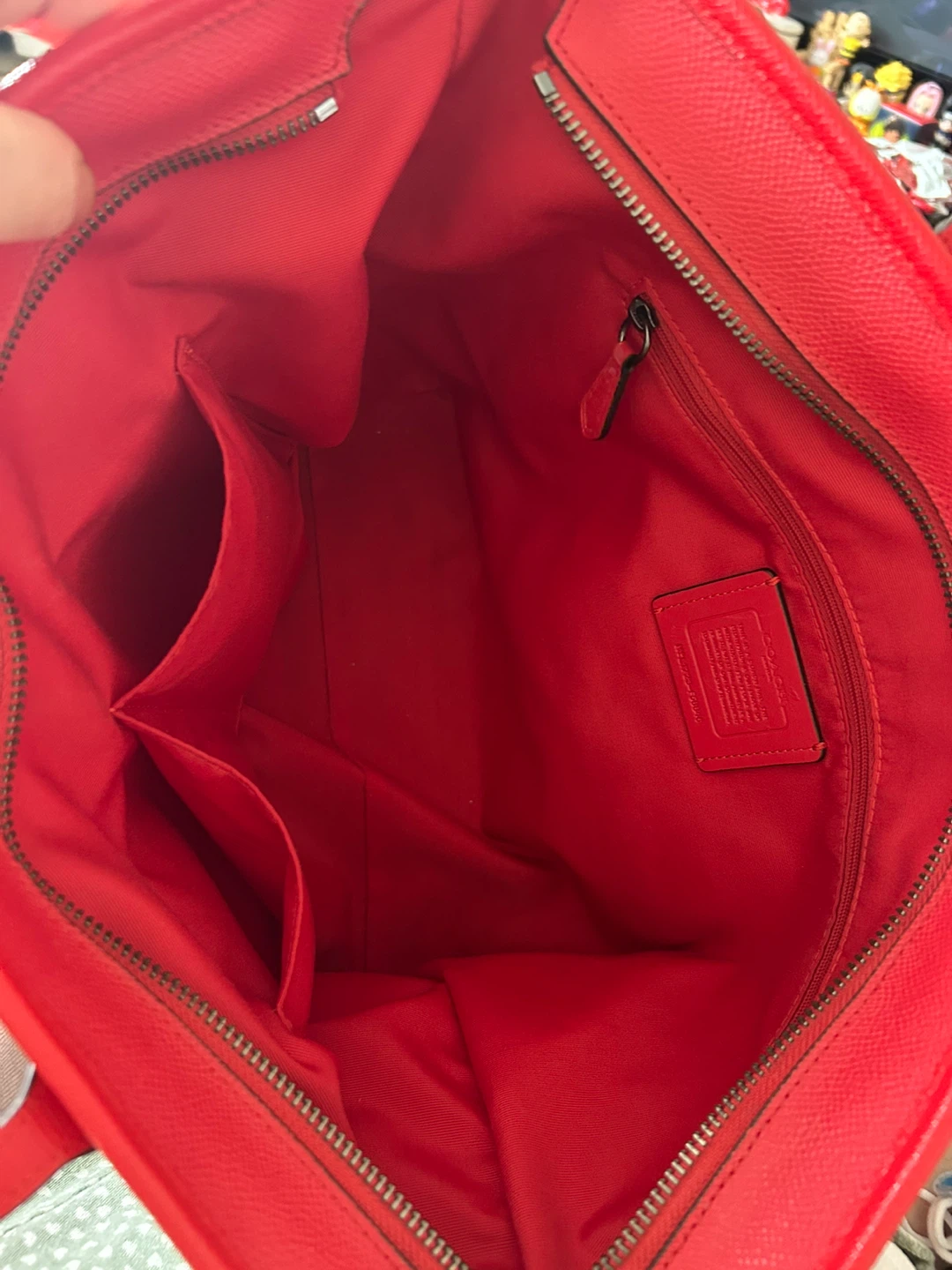 Coach Red Leather Tote Bag - photo 2