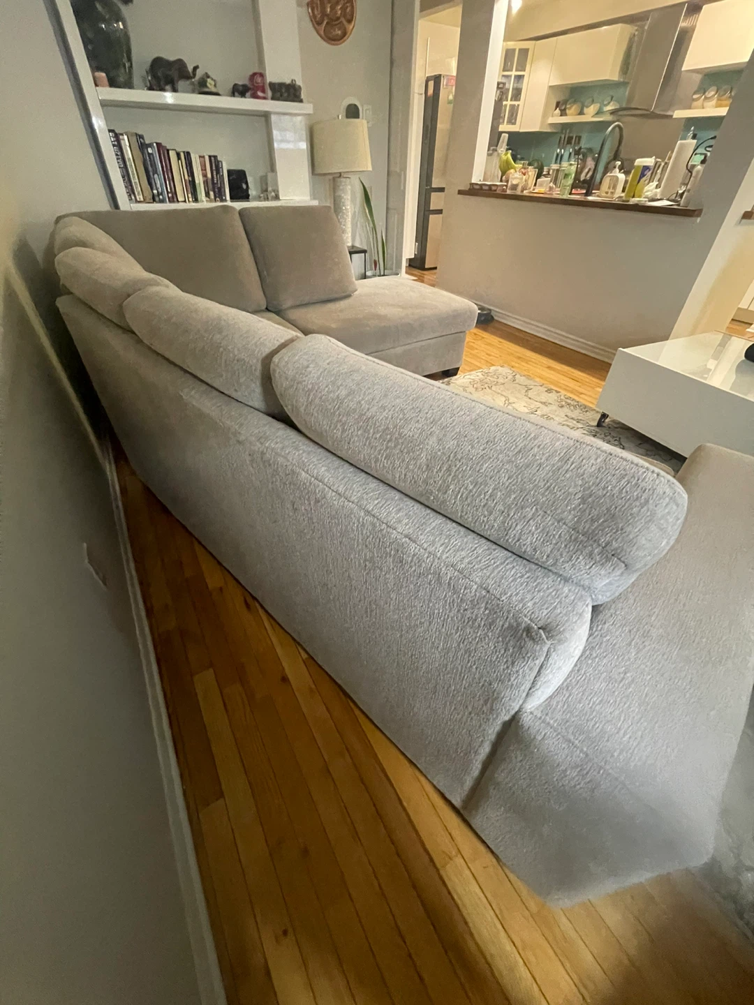 Light Grey Sectional Sofa - photo 3