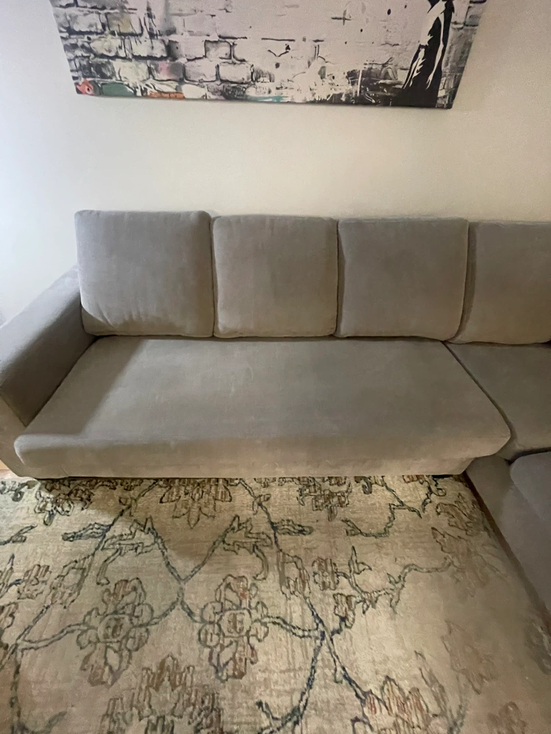 Light Grey Sectional Sofa - photo 2