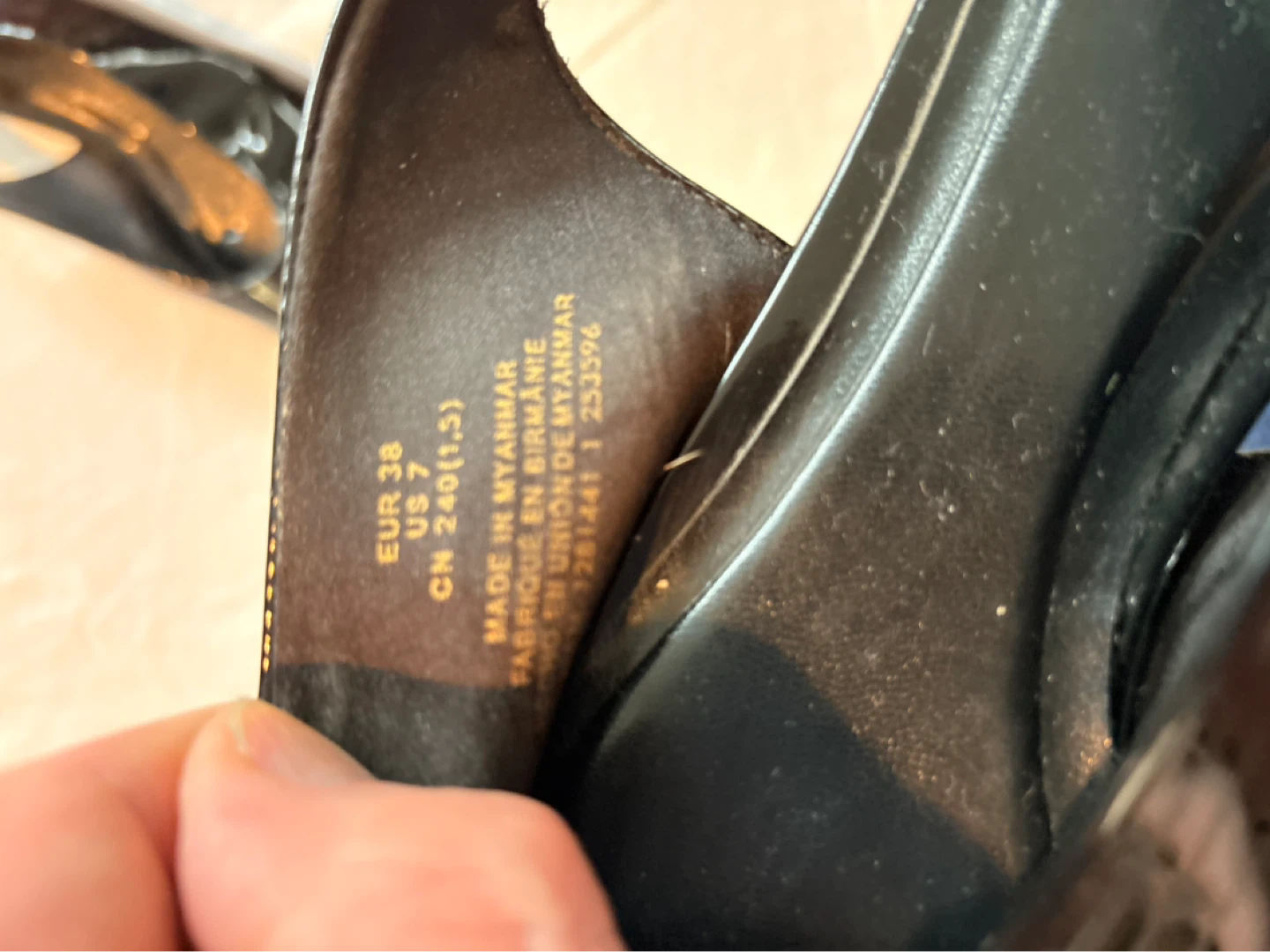 Black Patent Slingback Heels - Size 7 - photo 2