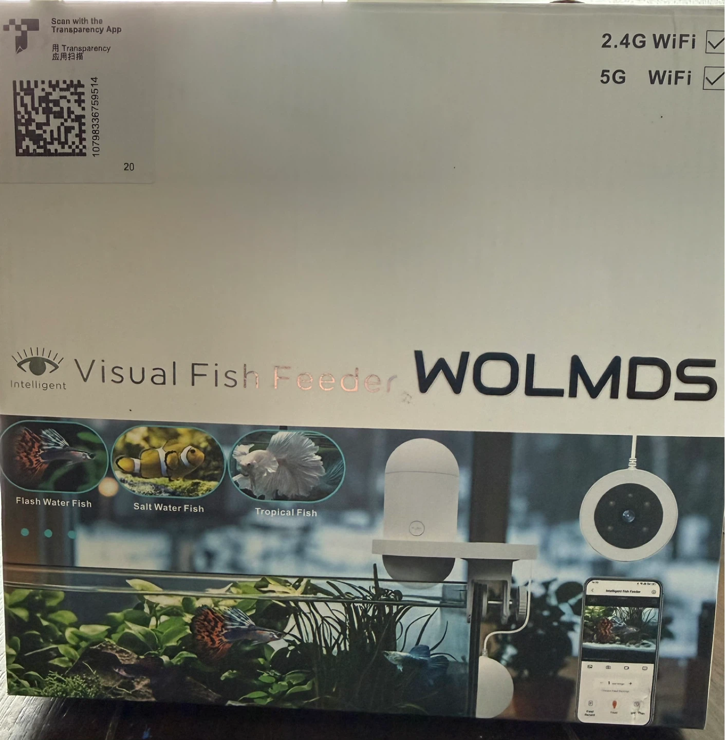 WOLMDs Automatic Fish Feeder with HD Camera - photo 2