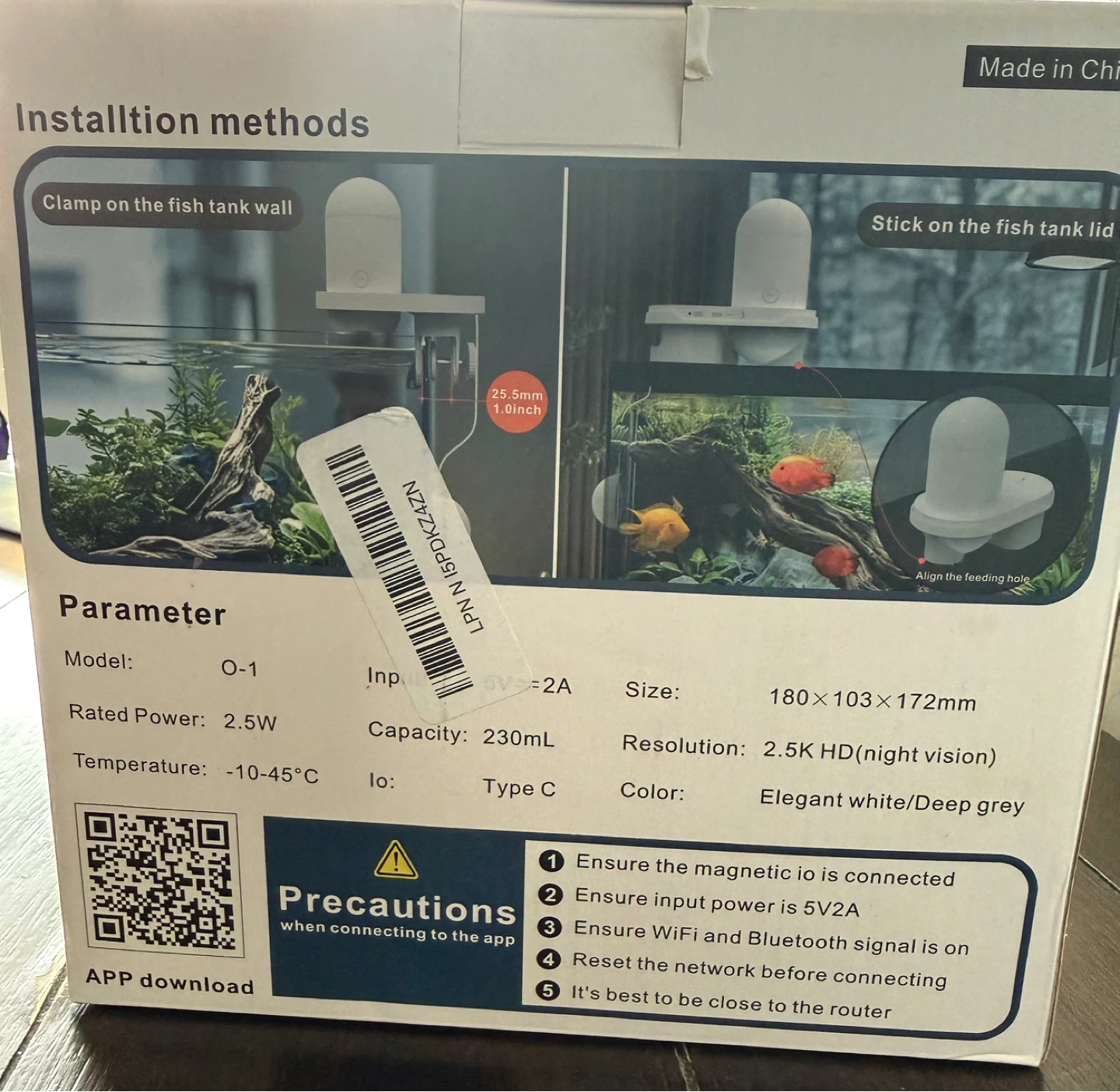 WOLMDs Automatic Fish Feeder with HD Camera