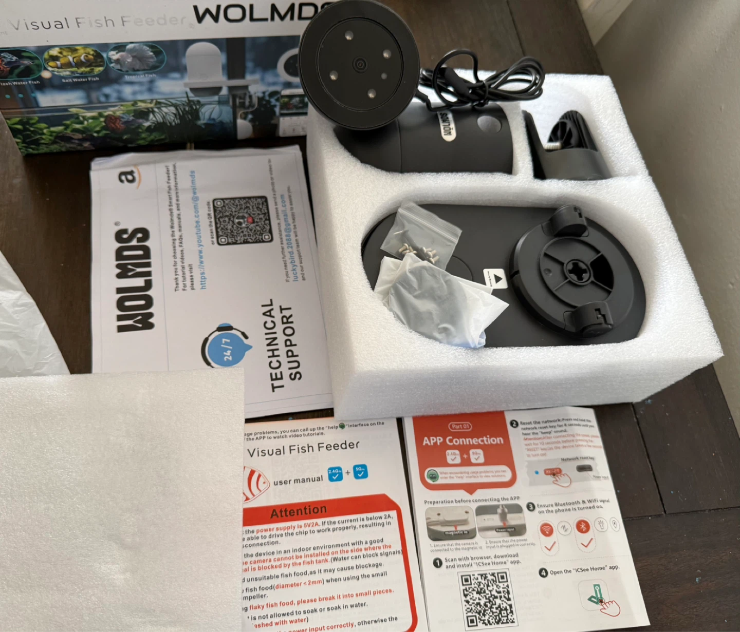 WOLMDs Automatic Fish Feeder with HD Camera - photo 3