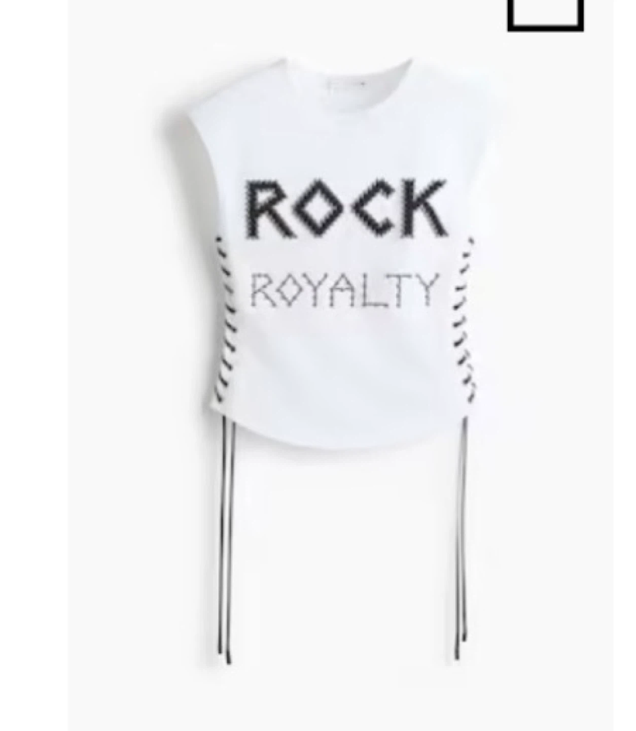 Stella McCartney x H&M "Rock Royalty" Lace-Up Studded Top – NWT - photo 2