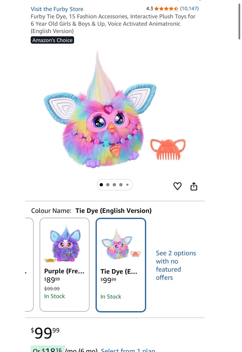 Hasbro Furby Friendship Pack - Tie Dye - photo 4