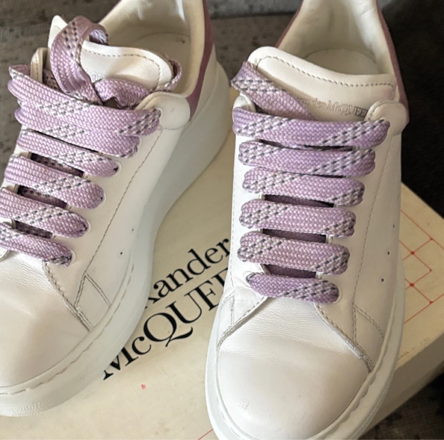 Alexander McQueen Oversized Sneakers White/Purple