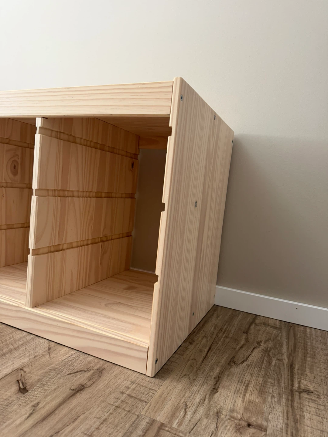 Pine Wood Storage Unit Organizer - 3 Cube