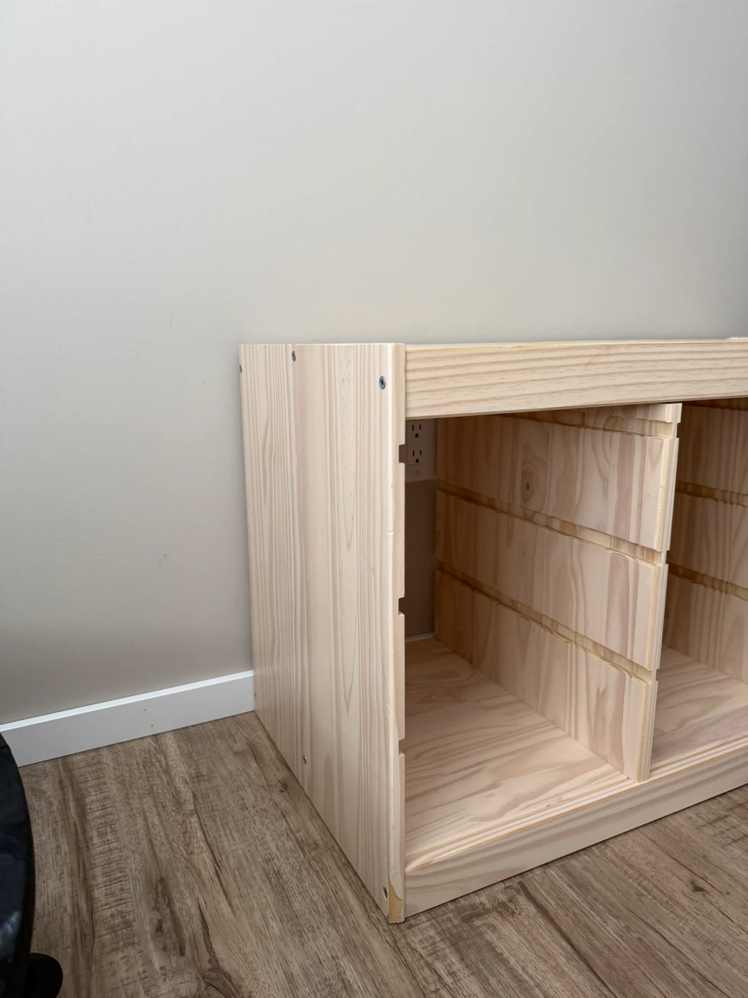 Pine Wood Storage Unit Organizer - 3 Cube - photo 2