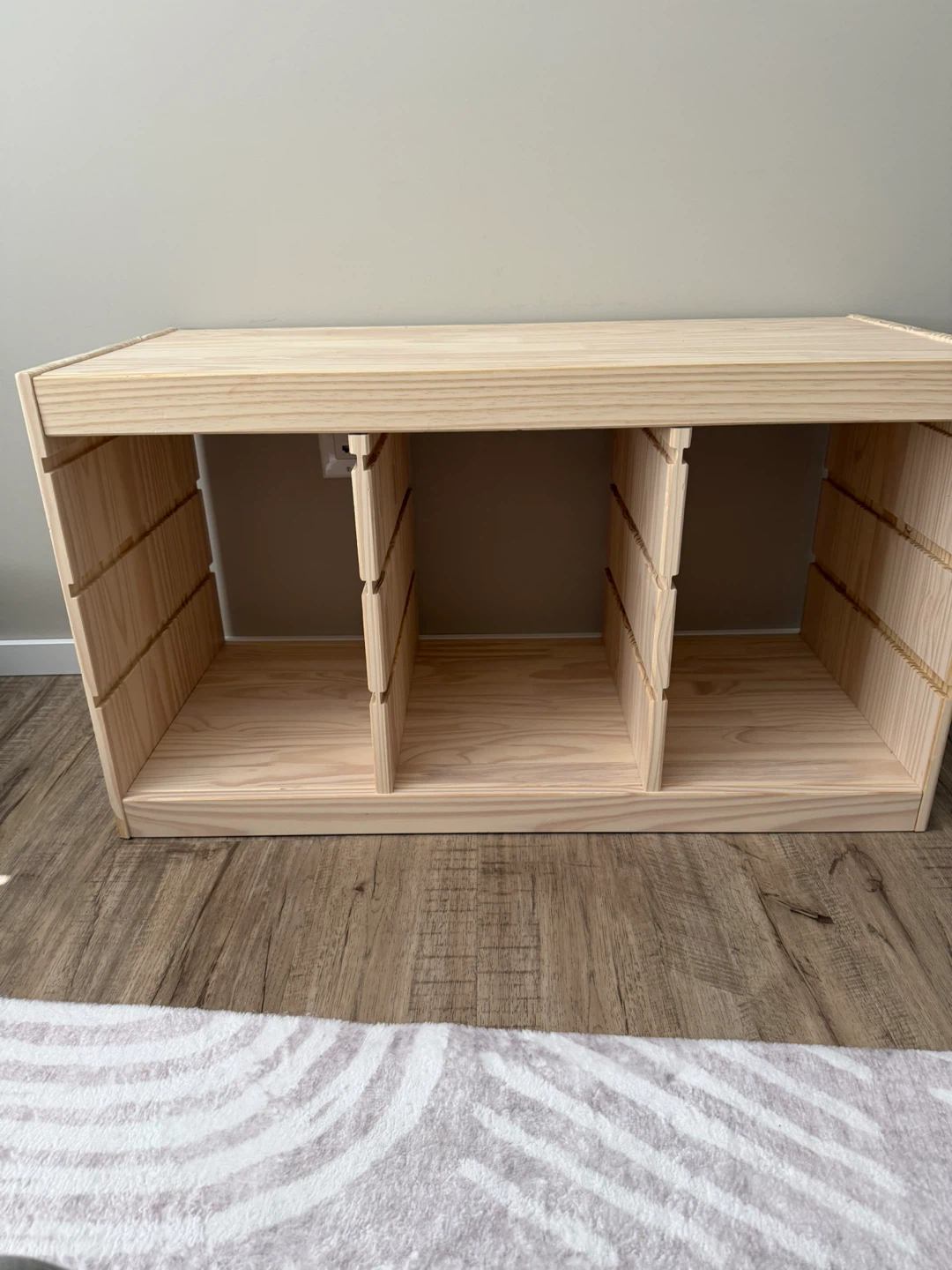 Pine Wood Storage Unit Organizer - 3 Cube - photo 3