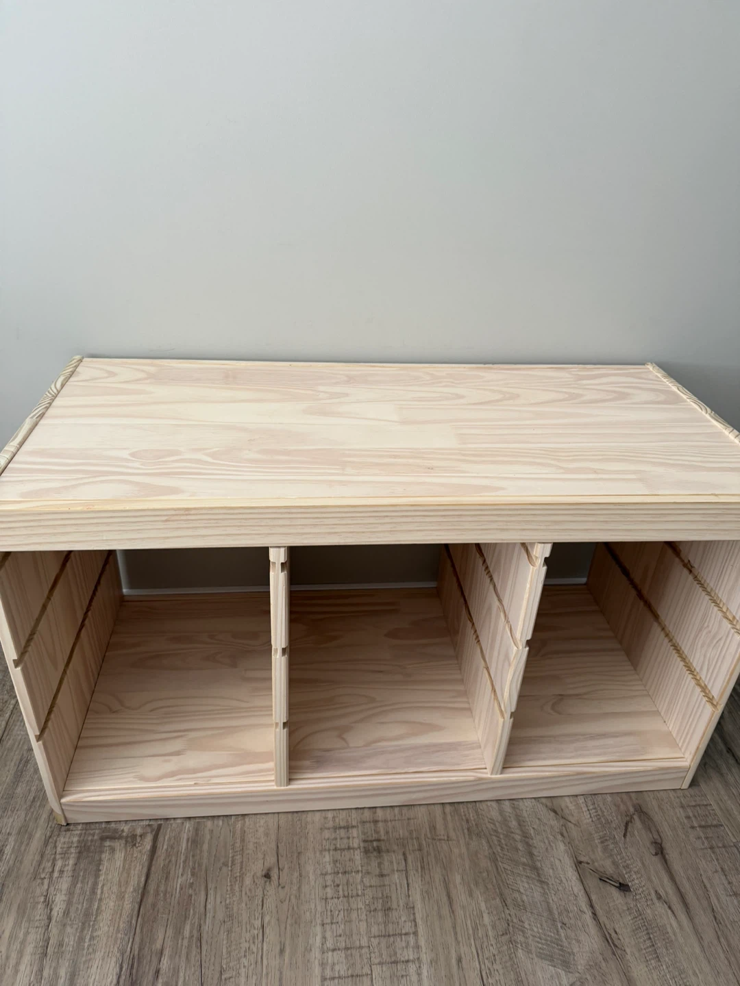 Pine Wood Storage Unit Organizer - 3 Cube - photo 4