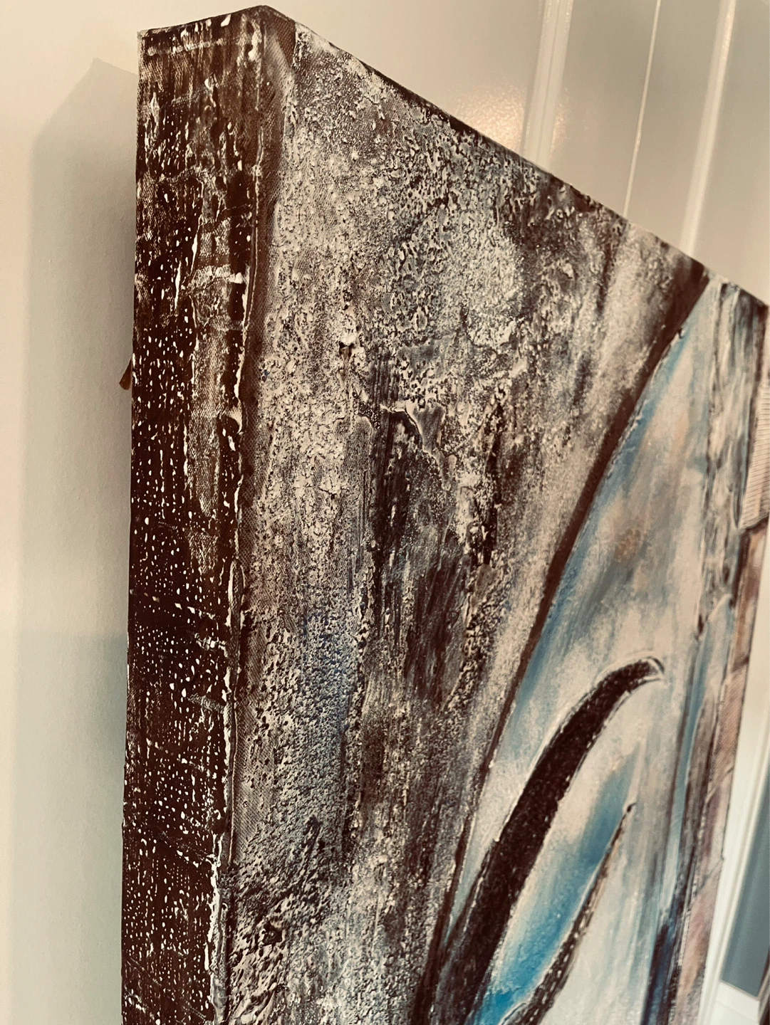 Textured Buddha Face Wall Art Painting - photo 4