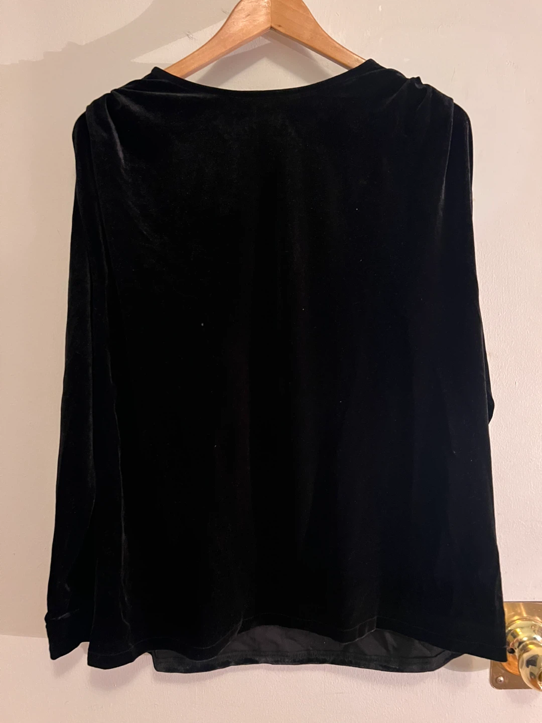 Black Velvet Long Sleeve Shirt