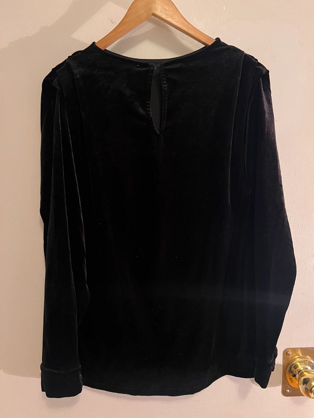 Black Velvet Long Sleeve Shirt - photo 3