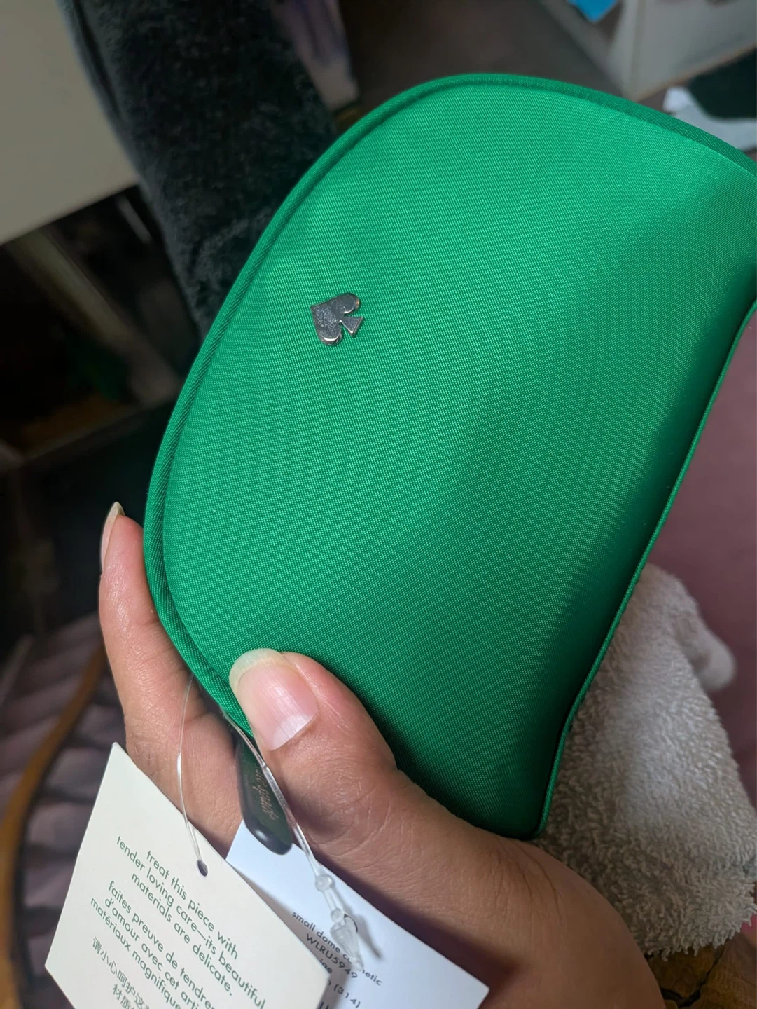 Kate Spade Small Dome Cosmetic Case Green