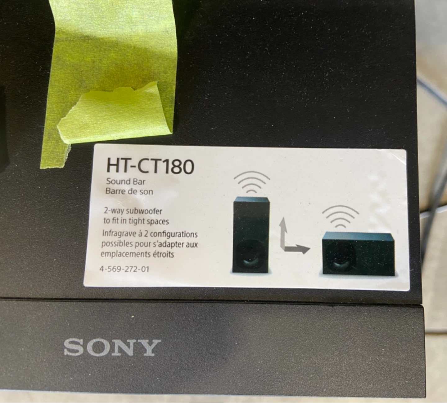 Sony HT-CT180 Sound Bar with Subwoofer