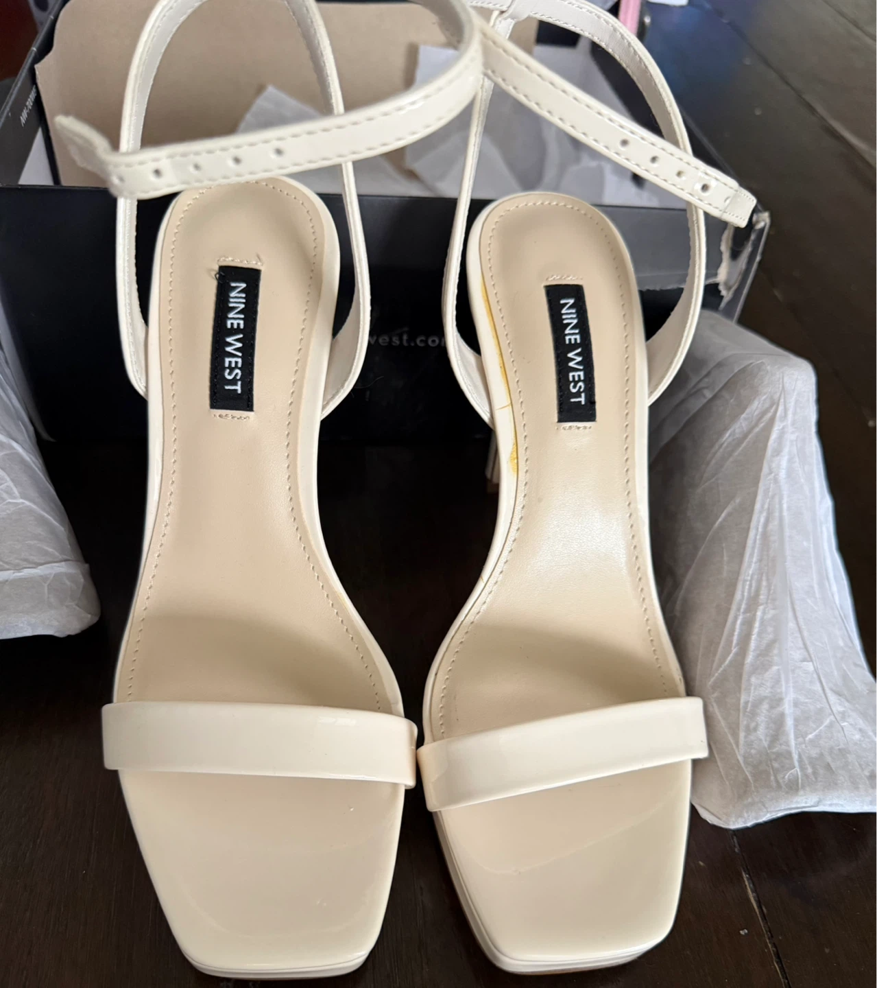 Nine West Zadie Ankle Strap Heels - Ivory LL - Size 6M - photo 4
