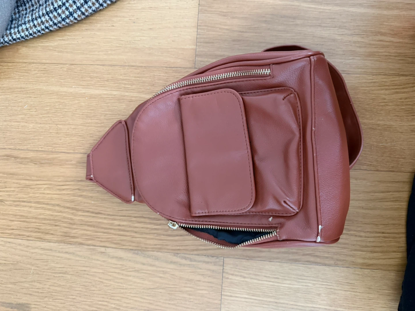 Brown cross body purse
