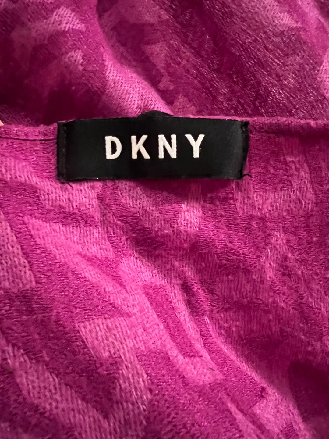 DKNY Pink Logo Cotton Scarf - photo 4