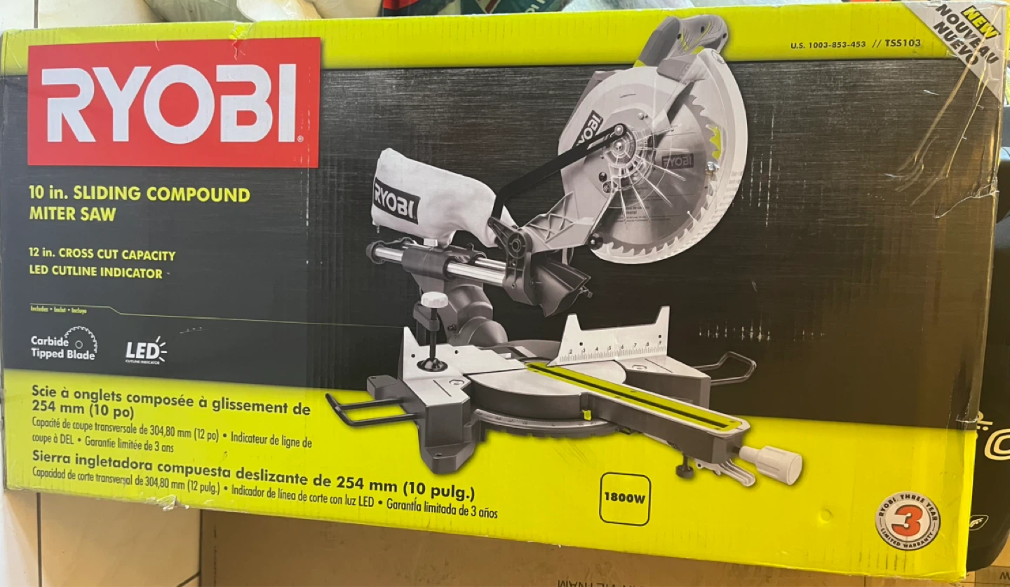 Ryobi 10 in. Sliding Compound Miter Saw - photo 2