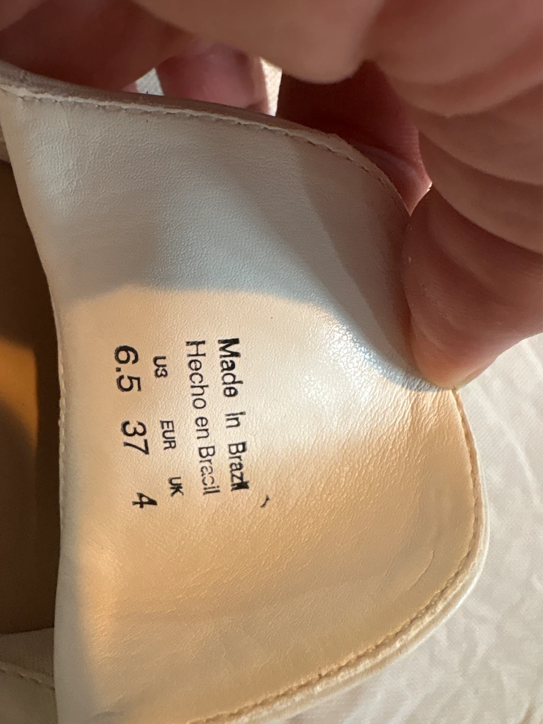 ALDO White Leather Mules Heels Size 6.5 - photo 4