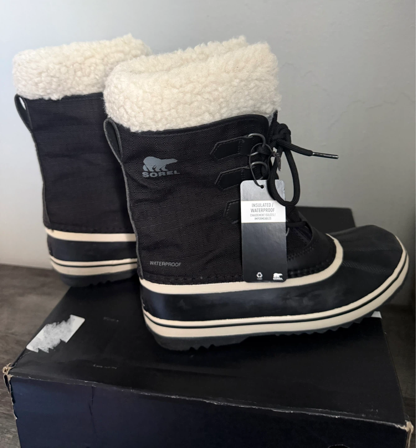 Sorel Women's Black Waterproof Winter Boots Size 6.5