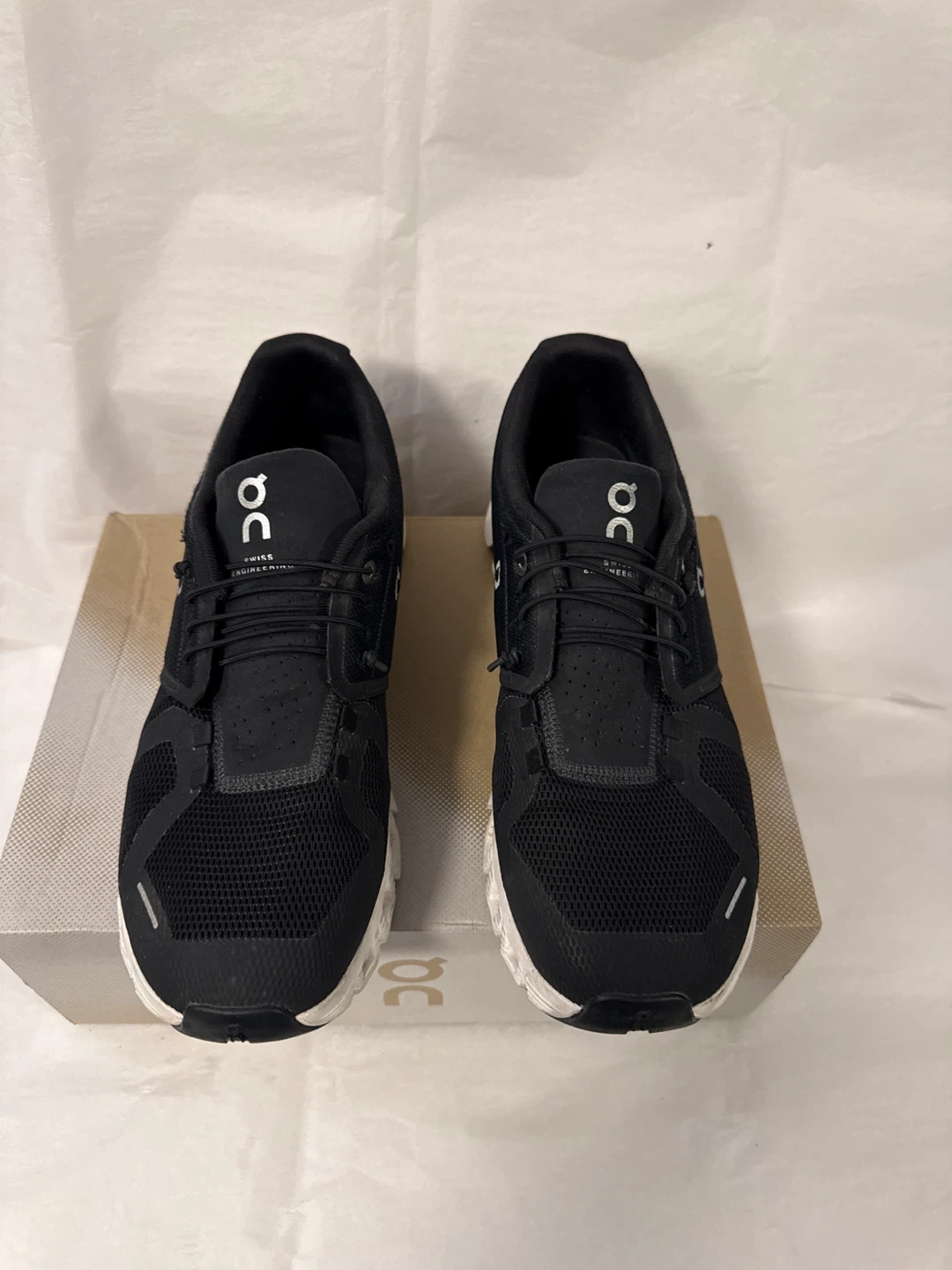On Cloud Running Shoes Black White