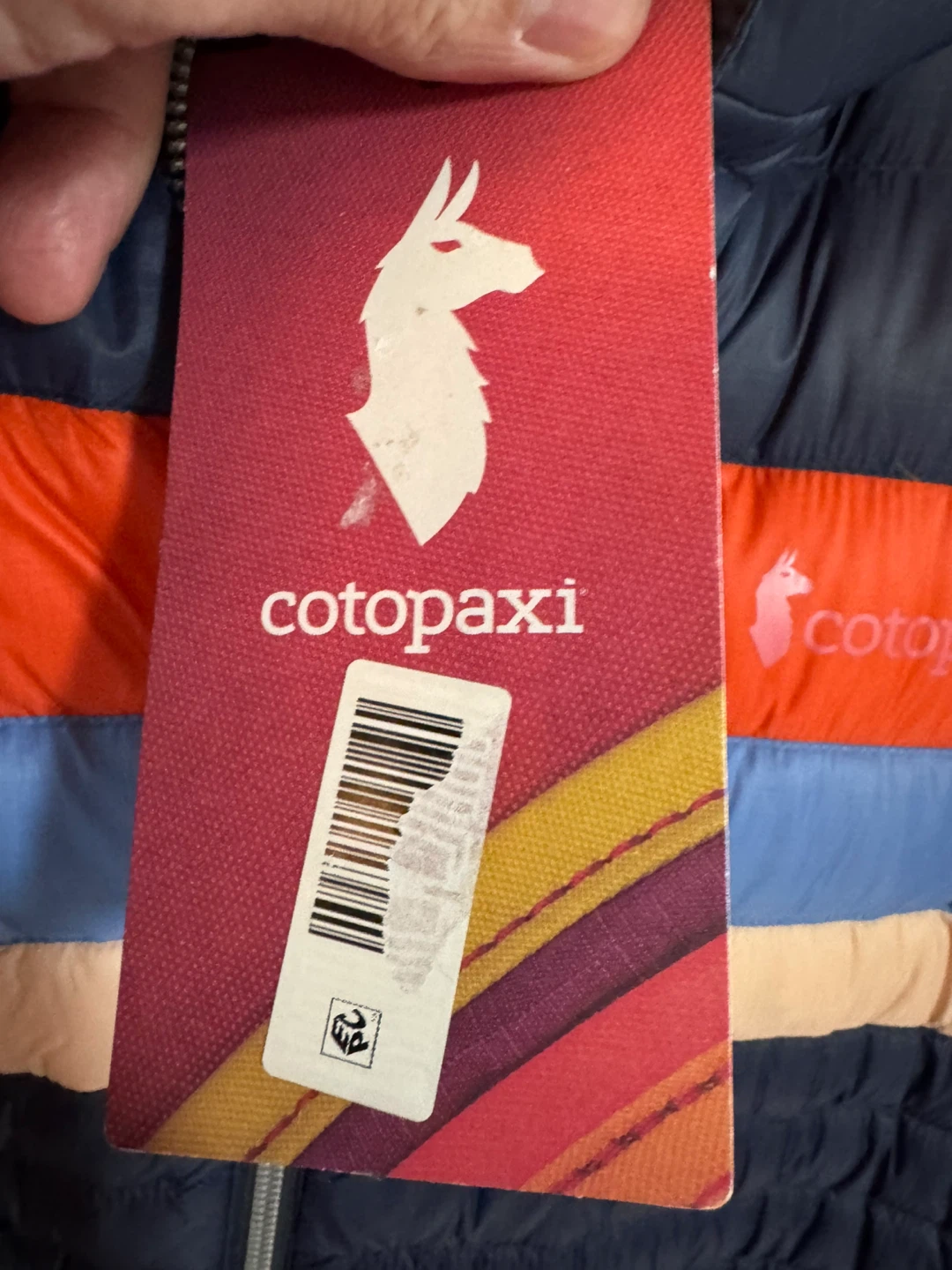 Cotopaxi Down Jacket - Navy Blue with Stripes - Women's XS - photo 3