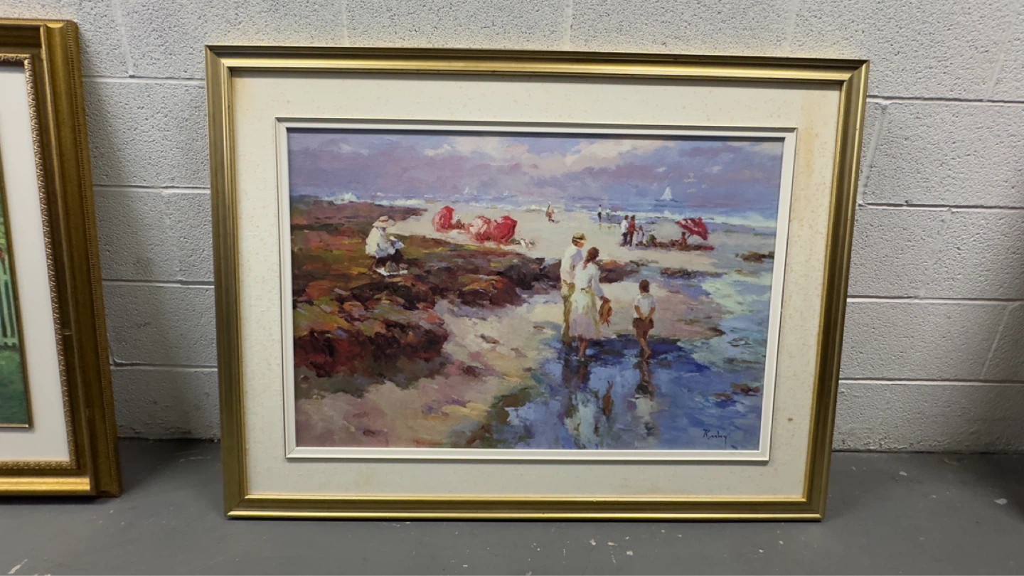 Seaside Holiday Framed Art Print by Claire Ruby