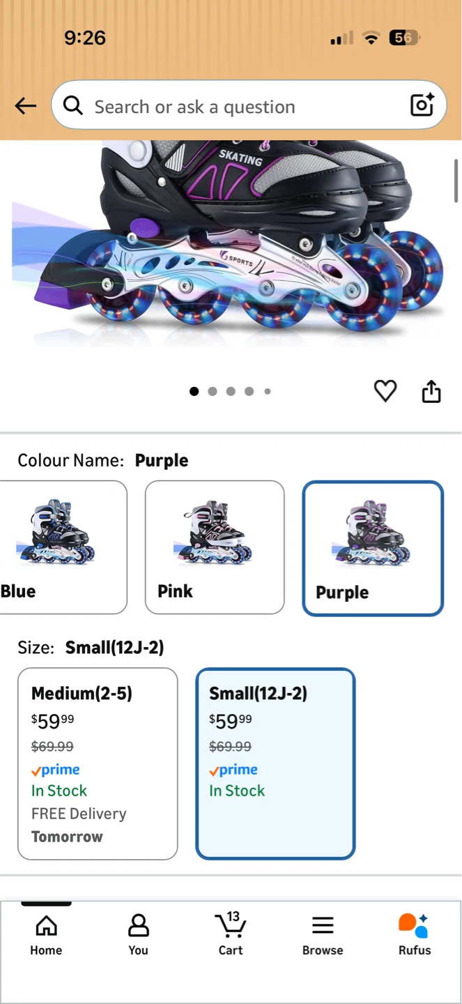 J12-2 Kids Inline Skates - Purple - photo 3