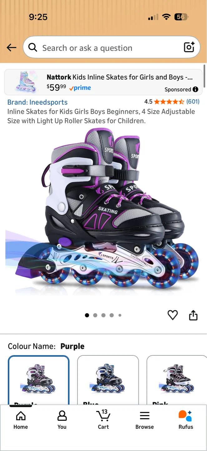 J12-2 Kids Inline Skates - Purple - photo 2