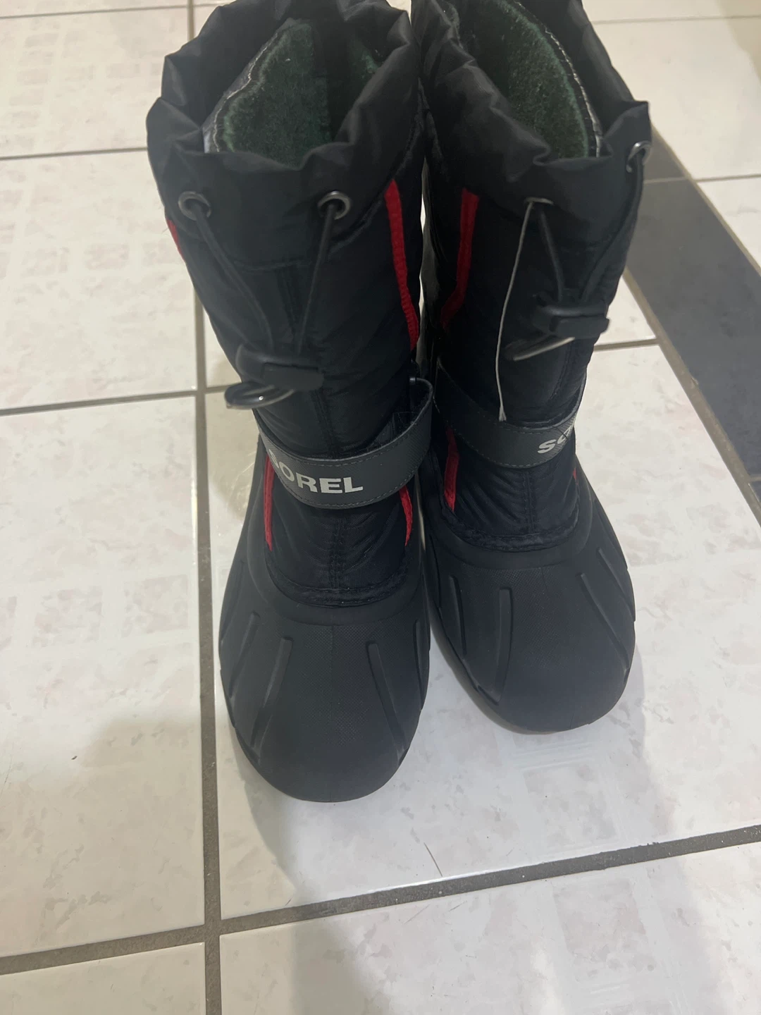 Sorel Black Waterproof Winter Boots Size 7 Kids