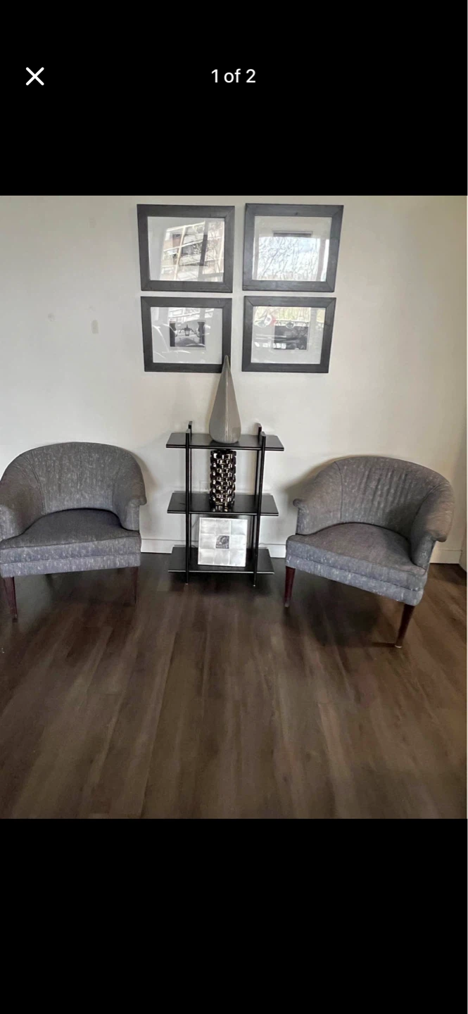 Grey Accent Chairs - One chair