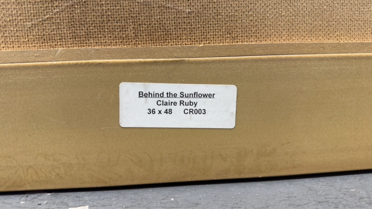 Claire Ruby "Behind the Sunflower" Impressionist Painting - photo 3
