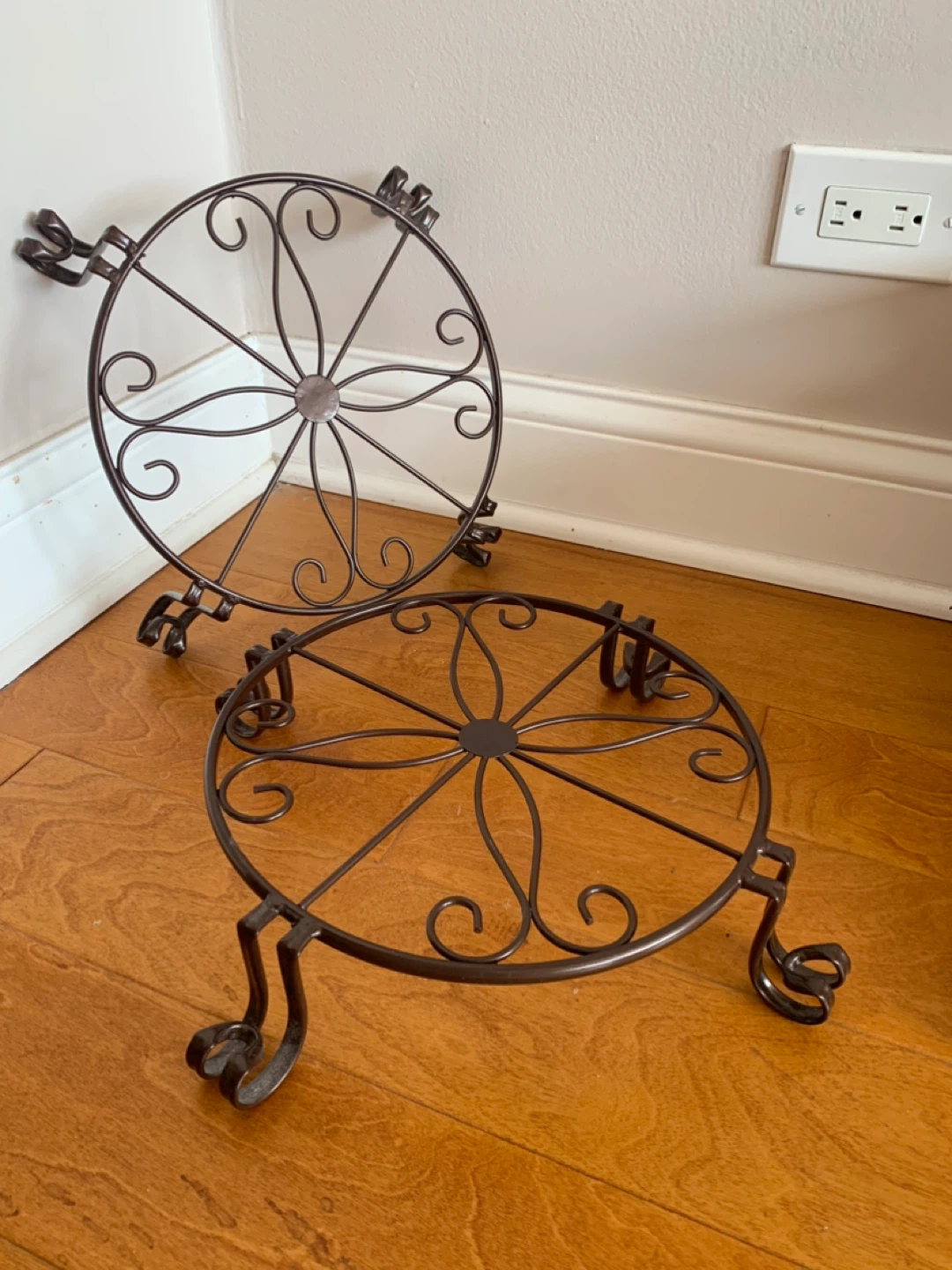 Ornate Metal Plant Stand Set