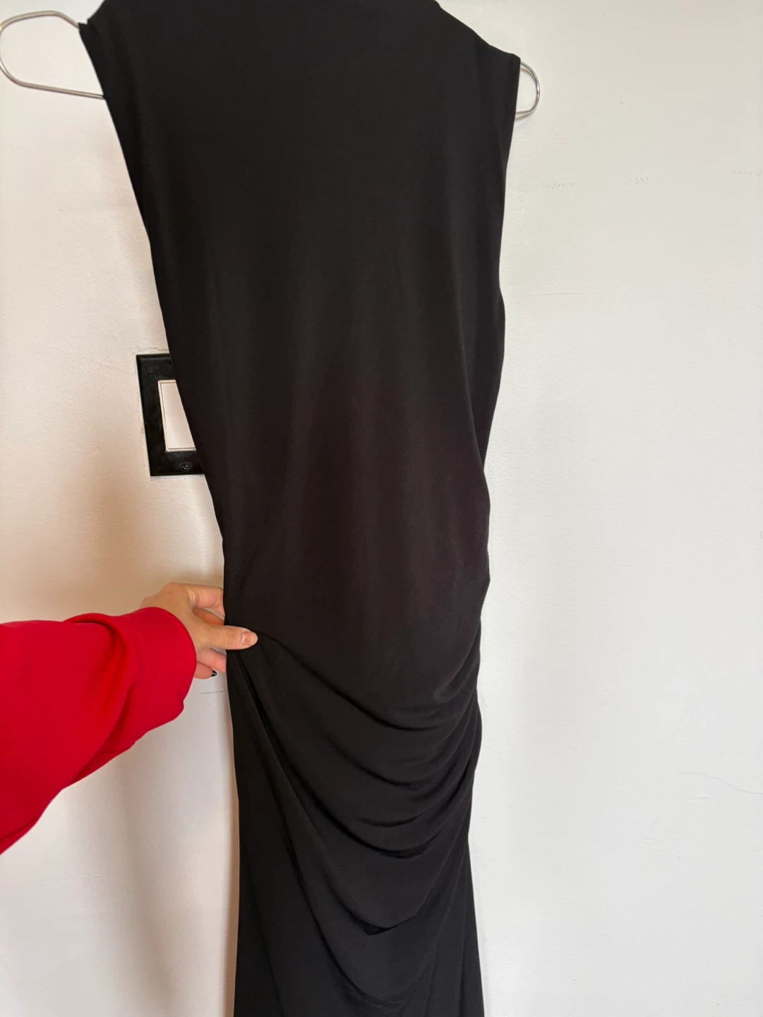 Zara Ruched Maxi Dress with Rhinestone Buckle - photo 5