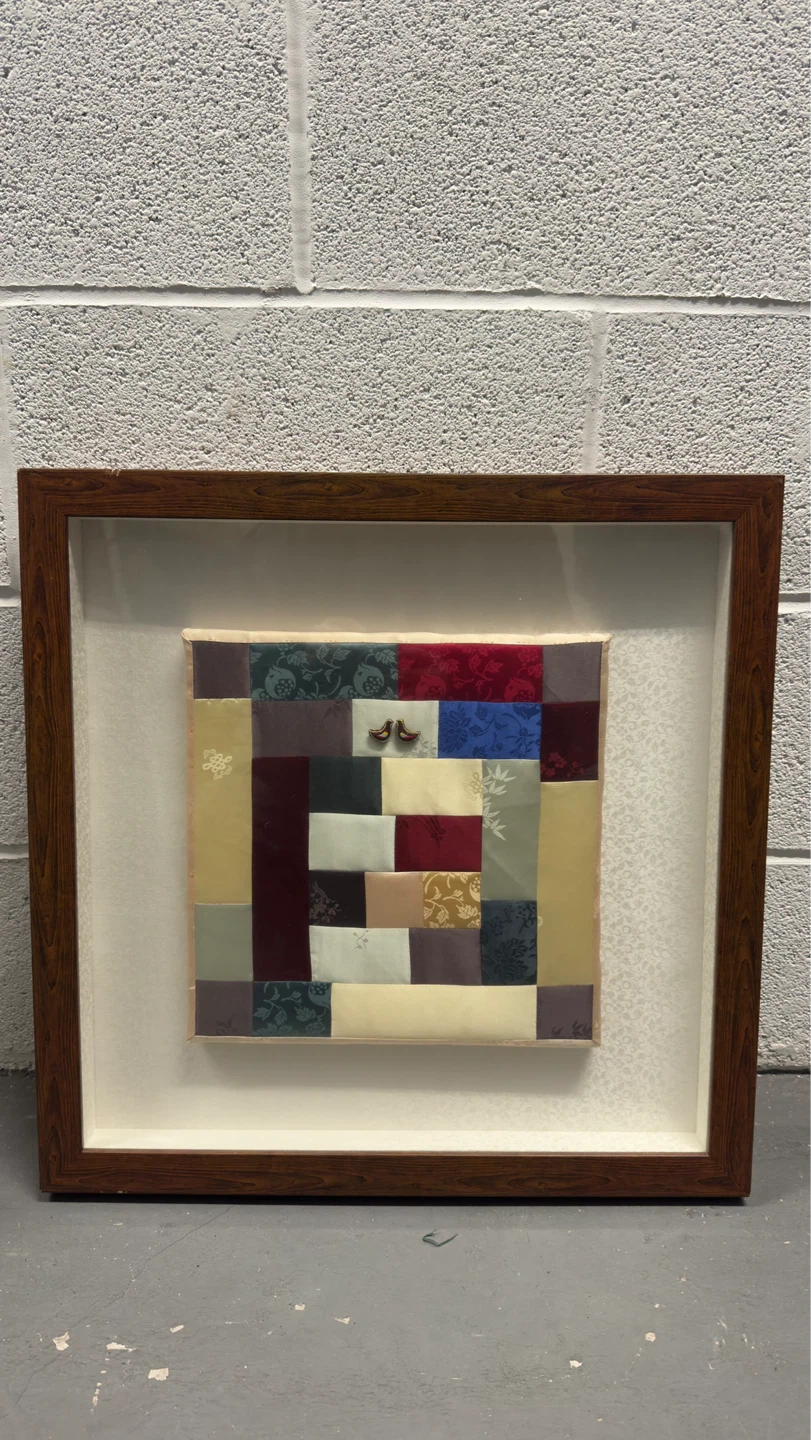 Square Framed Fabric Korean Art