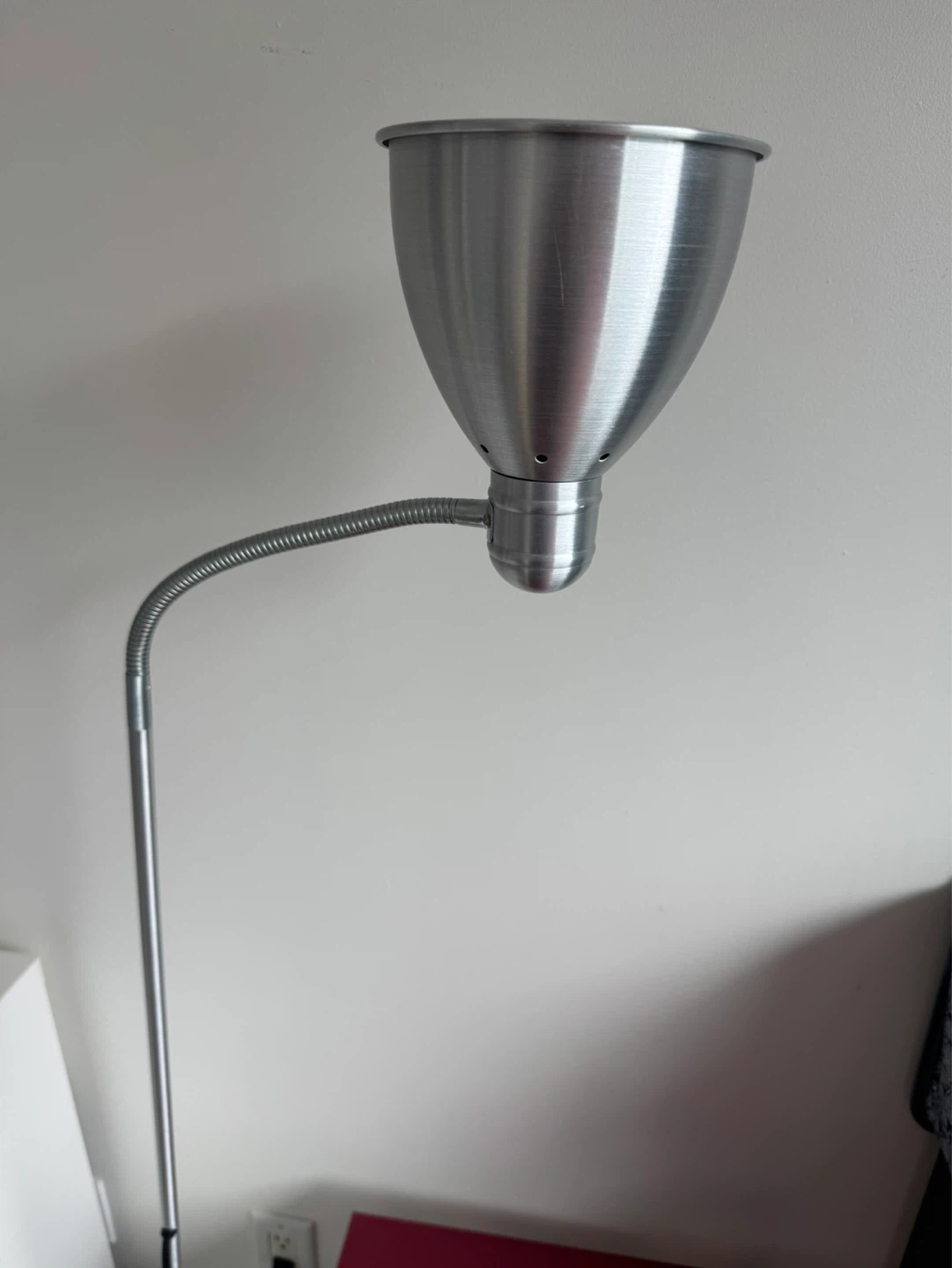 Adjustable Floor Lamp and Red Outdoor Side Table - photo 3
