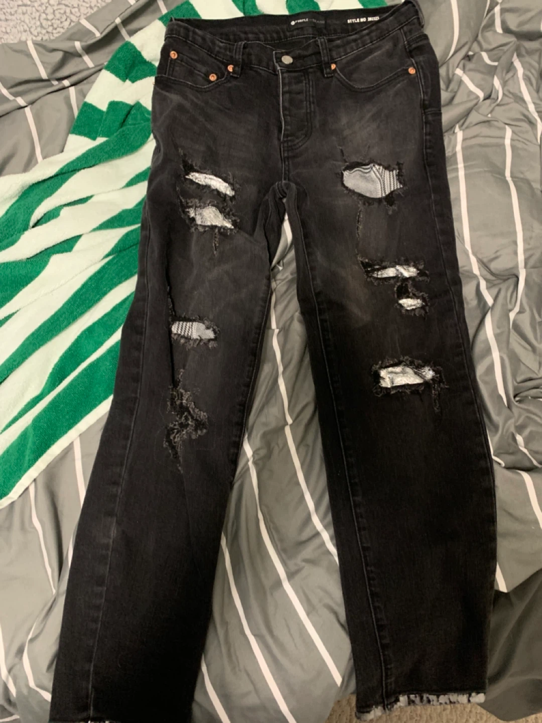 Purple Brand Slim Fit Low Rise Jeans