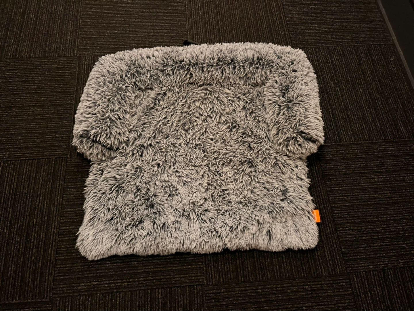 Fluffy Grey Pet Bed Cover
