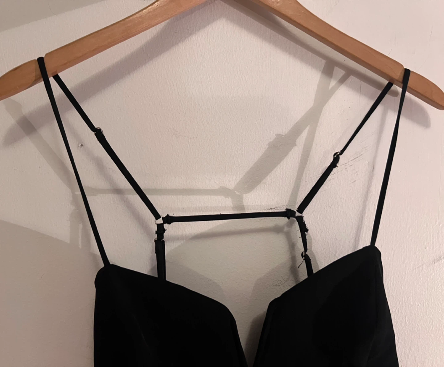 Black Zara Spaghetti Strap V-Neck Maxi Dress with Slit - photo 5